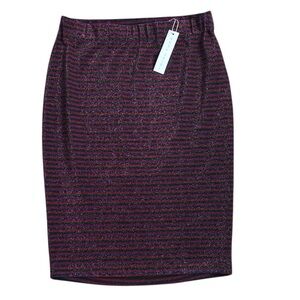 New w/ tags Trina Turk Red & Green blithe sparkly Pencil Skirt sz XS
